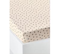VERTBAUDET Drap-Housse Enfant Retro Flowers, avec Coton recy lanc imprimé 90X190