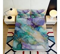 Drap Housse Fitted Sheet Aquarelle 3D Imprimé Microfibre Antidérapant Profondeur Poche Couvre-Matelas Motif Rêve pour Chambre 90x200x25cm