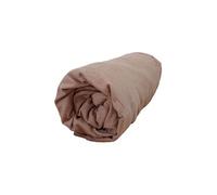 Drap housse flanelle bonnet 30 cm 160x200 Noisette Tradilinge