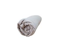Drap housse flanelle bonnet 30 cm 90x190 Nougat Tradilinge