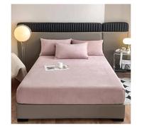 Drap Housse Flanelle Drap-Housse en Flanelle Doux et Confortable, Couvre-lit élastique, Housse de Matelas, protège-lit, Tissu Velours Chaud for l'hiver Drap Housse(Color3,140x190x25cm 1pc)