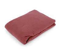 Drap housse flanelle unie 90x190 cm 100% coton WALES rouge Tomette