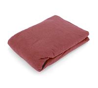 Drap housse flanelle unie 90x200 cm 100% coton WALES rouge Tomette