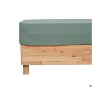 Atmosphera Drap-housse Flora double gaze de coton 140 x 190 cm – pour lit 2 personnes