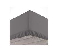 Drap housse gris 140x190 cm coton - douceur dinterieur