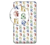 Drap Housse - Harry Potter - 90x200 cm - 100% Coton - Bonnet 25 cm - Lavable en machine