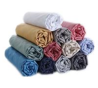 Drap Housse - Haute Qualité - 180x200 cm - Lot de 3 - Bonnet 30 cm - Polycoton Multicolore