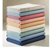 Drap Housse - Haute Qualité - 180x200cm - 100% Coton - Bonnet 30cm - Lot de 6