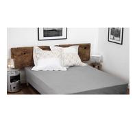 Drap Housse - HOME LINGE PASSION - Gris clair - 180x200 cm +35 cm - 100% Coton 57 fils (Label OEKO-TEX)