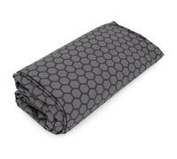 Drap housse imprimé 200x200 cm percale de coton ASIA gris Anthracite Bonnet 30 cm