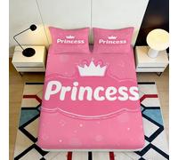 Drap Housse imprimé 3D Princesse Microfibre Poche Profonde antidérapant Enveloppement Complet Chambre Princess Mattress Fitted Cover Lavable 160x200x25cm