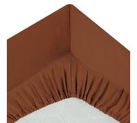 Atmosphera - Drap-Housse Uni Carina en Coton 160 x 200 cm, 2 Personnes, Bonnet 30 cm - pour Linge de Lit