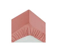 Atmosphera - Drap-Housse en Coton - Rose Blush - Bonnet H30cm - 90x190 cm