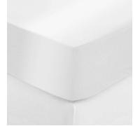 Drap Housse Satine 140x190cm Blanc