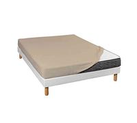 Drap Housse Jersey Beige Bonnet 30 cm 100% Coton Biologique 160x190