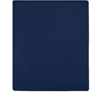 Drap housse Jersey Bleu marine 100x200 cm Coton