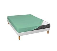 Drap Housse Jersey Vert Jade Bonnet 30 cm 100% Coton Biologique 160x190