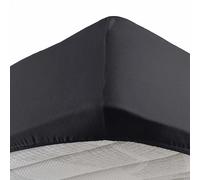 Drap housse 1 personne 90 x 190 cm jersey uni jersy Charbon