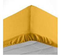 Douceur d'Intérieur – Drap housse Lina – 140 x 190 cm – 100% coton – Curry
