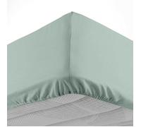 Douceur d'Intérieur – Drap housse Lina – 160 x 200 cm – Bonnet 30 cm – 100% coton – Sauge