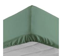 Douceur d'Intérieur Drap-housse Lina 90 x 190 cm 100% coton Vert cèdre
