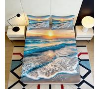 Drap Housse Lion Puissant 3D Printed Microfiber Décor Chambre Anti-dérapant Roaring Beast Bed Cover pour Adultes Adolescents 90x200x25cm