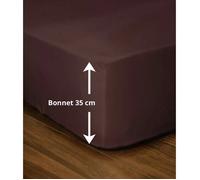 Lovely Home Drap-housse LH71591 180 x 200 + 35 cm Marron