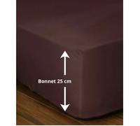 Lovely Home – Drap-housse LH71599 – 160x200+25 cm – Marron