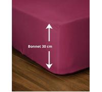 Drap-housse - LOVELY HOME - LH71612 - 140x190+30 cm - Fuchsia