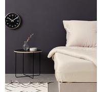 Drap-Housse Luxueux en Satin pour lit Simple (90 x 200 + 30 cm) - Couleur crème - 100% Coton - 125 g/m² - Doux et Respirant pour Un Confort Ultime dans Chaque Chambre