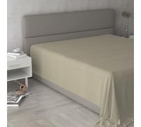 Drap Housse Max Color 100% Coton, Taupe, Double Maxi