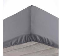 Douceur d'Intérieur – Drap housse Oscar – Microfibre uni 140 x 190 cm – Anthracite