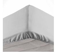 Douceur d'Intérieur – Drap-housse Oscar Microfibre 90 x 190 cm bonnet 30 cm – Gris clair