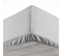 Douceur d'Intérieur – Drap-housse Oscar Microfibre 90 x 190 cm bonnet 30 cm – Gris clair