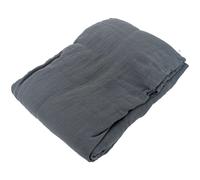 Drap housse MILOS mousseline de coton 160x200 cm bonnet 30 cm uni noir granit