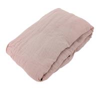 Drap housse MILOS mousseline de coton 160x200 cm bonnet 30 cm uni rose