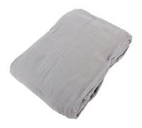 Drap housse MILOS mousseline de coton 180x200 cm bonnet 30 cm uni gris cendre