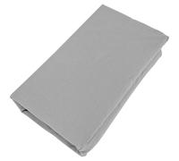 Drap housse PALACE pur coton lavé 140x190 cm bonnet 35 cm uni gris Acier