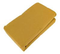 Drap housse PALACE pur coton lavé 140x190 cm bonnet 35 cm uni jaune curry