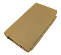 Drap housse PALACE pur coton lavé 140x190 cm bonnet 35 cm uni marron Houblon