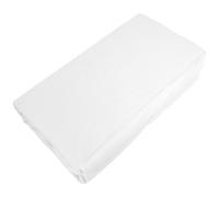 Drap housse PALACE pur coton lavé 200x200 cm bonnet 35 cm uni blanc neige