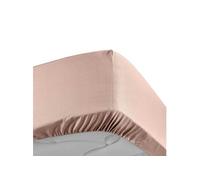 Douceur d'Intérieur Drap Housse Percaline 90 x 190 cm Percale de coton Nude