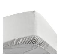 Douceur d'Intérieur – Drap housse Percaline – 90x190 cm – 100% percale de coton – Blanc bonnet 30 cm