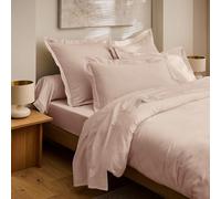 Drap Housse Prestige 100% Satin de Coton Peigné 120 Fils/cm² Coton Pur (Rose Blush, Drap Housse 180 x 200 cm + 30 cm)