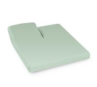 Drap housse relaxation uni 2x100x220 cm coton ALTO vert fleur d'amandier TR Tête relevable uniquement