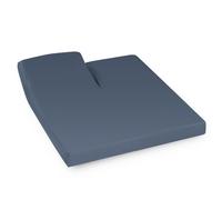 Drap housse relaxation uni 2x80x190 cm coton ALTO bleu Jean TR Tête relevable uniquement