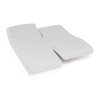 Drap housse relaxation uni 2x80x190 cm coton ALTO Calcium TPR Tête et pied relevable