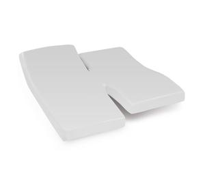 Drap housse relaxation uni 2x80x190 cm coton ALTO Calcium TPR Tête et pied relevable