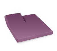 Drap housse relaxation uni 2x80x190 cm coton ALTO Raisin TR Tête relevable uniquement