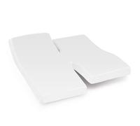 Drap housse relaxation uni 2x90x190 cm coton ALTO Blanc TPR Tête et pied relevable